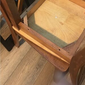 Elegant Brown Wooden folding leaves small table with 2 Chairs.